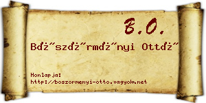 Böszörményi Ottó névjegykártya